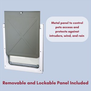 TRIXIE 2-Way Pet Door with Lockable Panel for Dogs, Medium/Large