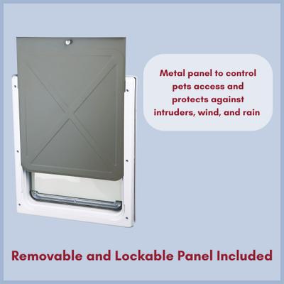 Show full view: TRIXIE 2-Way Pet Door with Lockable Panel for Dogs, Medium/Large slide 8 of 9