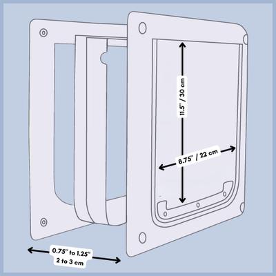 Show full view: TRIXIE 2-Way Pet Door with Lockable Panel for Dogs, Small/Medium slide 5 of 9