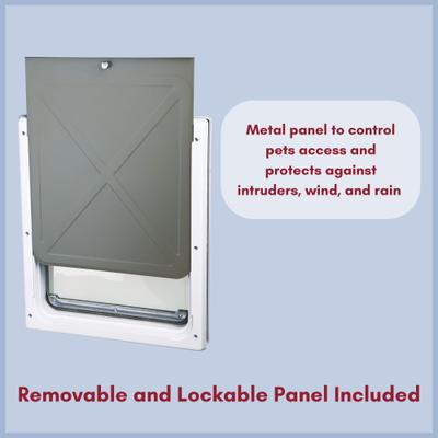 Show full view: TRIXIE 2-Way Pet Door with Lockable Panel for Dogs, Small/Medium slide 8 of 9