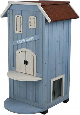 Show full view: TRIXIE 3-Story Outdoor Wooden Cat House slide 3 of 8