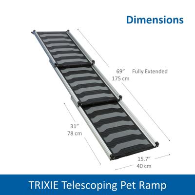 Show full view: TRIXIE 69-in Heavy Duty Telescoping Dog Ramp, Silver/Black slide 3 of 10
