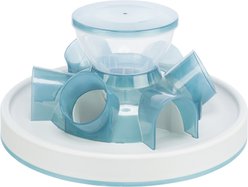 TRIXIE Activity Strategy Game Tunnel Non-Skid Plastic Slow Feeder Cat Toy, 0.5-cup