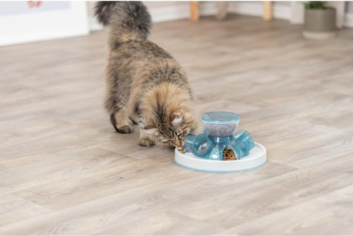 Show full view: TRIXIE Activity Strategy Game Tunnel Non-Skid Plastic Slow Feeder Cat Toy, 0.5-cup slide 3 of 10