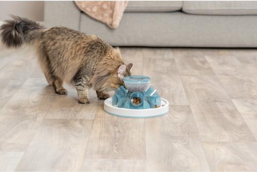 Show full view: TRIXIE Activity Strategy Game Tunnel Non-Skid Plastic Slow Feeder Cat Toy, 0.5-cup slide 2 of 10