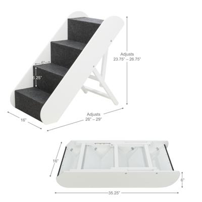 Show full view: TRIXIE Adjustable Cat & Dog Stairs, White slide 4 of 7