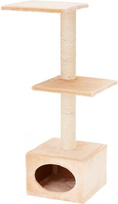 Show full view: TRIXIE Badalona 43-in Plush & Sisal Cat Tree & Condo, Beige slide 2 of 3