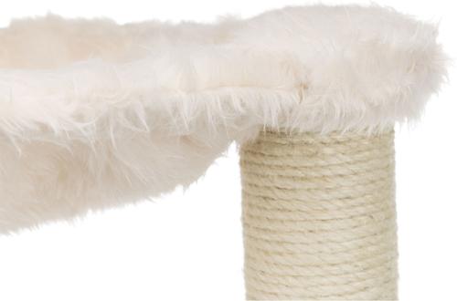 Show full view: TRIXIE Baza 19.7-in Plush Cat Scratching Post with Hammock, Cream slide 6 of 9