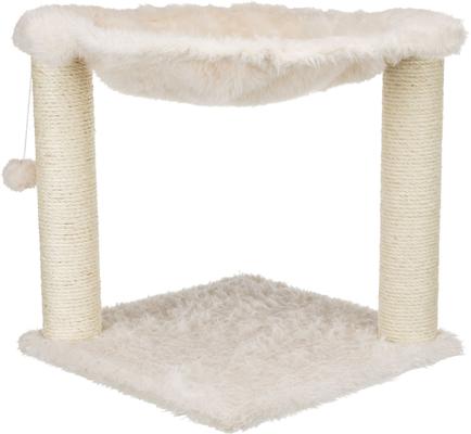 Show full view: TRIXIE Baza 19.7-in Plush Cat Scratching Post with Hammock, Cream slide 7 of 9