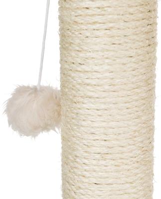 Show full view: TRIXIE Baza 19.7-in Plush Cat Scratching Post with Hammock, Cream slide 5 of 9