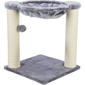 TRIXIE Baza 19.7-in Plush Cat Scratching Post with Hammock, Gray