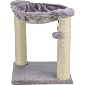 TRIXIE Baza 19.7-in Plush Cat Scratching Post with Hammock, Gray