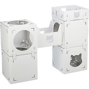 TRIXIE Casa Cara Modular Cardboard Cat Condo, White