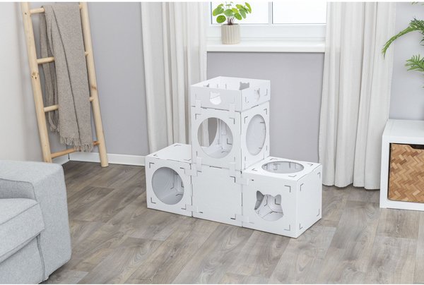 Show full view: TRIXIE Casa Cara Modular Cardboard Cat Condo, White slide 6 of 8