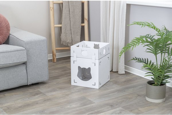 Show full view: TRIXIE Casa Cara Modular Cardboard Cat Condo, White slide 7 of 8