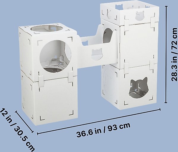 Show full view: TRIXIE Casa Cara Modular Cardboard Cat Condo, White slide 4 of 8