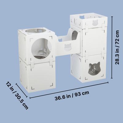 Show full view: TRIXIE Casa Cara Modular Cardboard Cat Condo, White slide 5 of 9