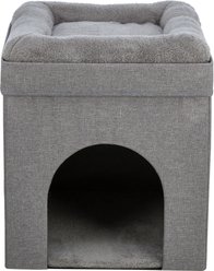 TRIXIE Crazy Cube 1-Story Stackable Indoor Cat House, Gray