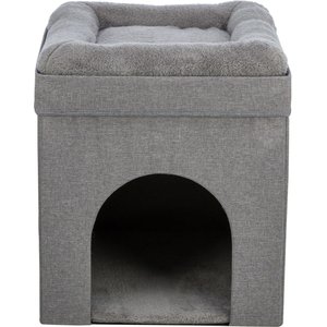 TRIXIE Crazy Cube 1-Story Stackable Indoor Cat House, Gray