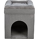 TRIXIE Crazy Cube 1-Story Stackable Indoor Cat House, Gray