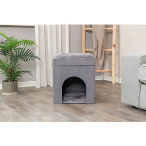 TRIXIE Crazy Cube 1-Story Stackable Indoor Cat House, Gray