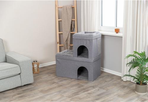 Show full view: TRIXIE Crazy Cube 2-Story Stackable Indoor Cat House slide 3 of 9