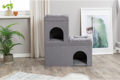 Show full view: TRIXIE Crazy Cube 2-Story Stackable Indoor Cat House slide 7 of 9