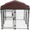 Show in main carousel: TRIXIE Deluxe Outdoor Dog Kennel with Cover & Secure Lock, Black/Burgundy, Medium slide 1 of 7