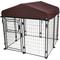 Show in main carousel: TRIXIE Deluxe Outdoor Dog Kennel with Cover & Secure Lock, Black/Burgundy, Medium slide 4 of 7