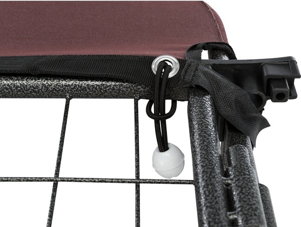 TRIXIE Deluxe Outdoor Dog Kennel with Cover & Secure Lock, Black/Burgundy