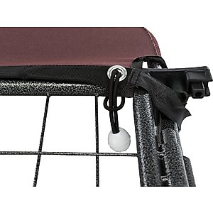 TRIXIE Deluxe Outdoor Dog Kennel with Cover & Secure Lock, Black/Burgundy, Medium