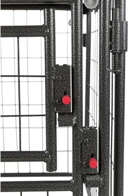 Show full view: TRIXIE Deluxe Outdoor Dog Kennel with Cover & Secure Lock, Black/Burgundy, Medium slide 6 of 7