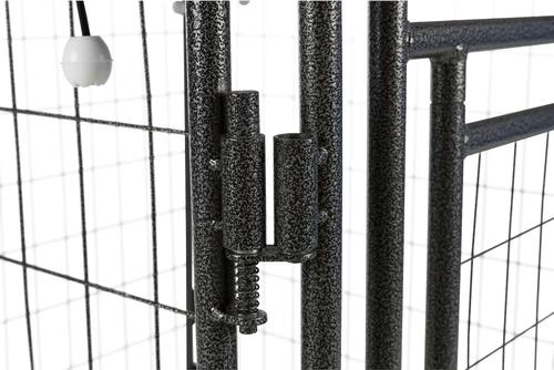 Show full view: TRIXIE Deluxe Outdoor Dog Kennel with Cover & Secure Lock, Black/Burgundy, Medium slide 7 of 7