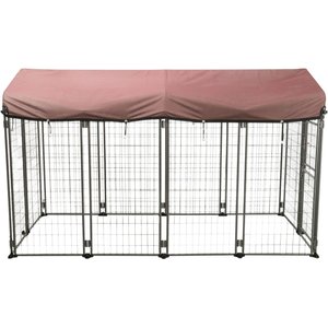 TRIXIE Deluxe Outdoor Dog Kennel with Cover, XX-Large, Black