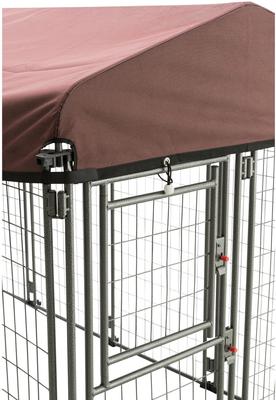 Show full view: TRIXIE Deluxe Outdoor Dog Kennel with Cover, XX-Large, Black/Burgundy slide 5 of 7