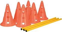 TRIXIE Dog Agility Hurdle Cone Set, Orange/Yellow