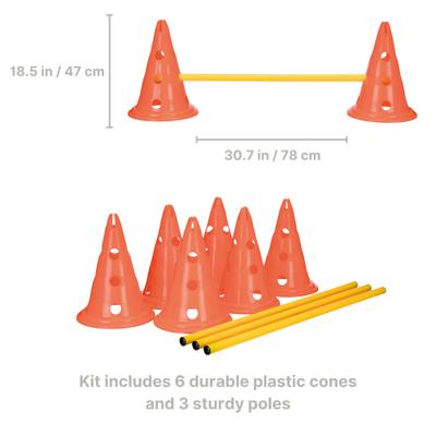 Show full view: TRIXIE Dog Agility Hurdle Cone Set, Orange/Yellow slide 8 of 9