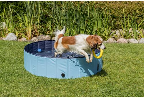 Show full view: TRIXIE Dog Splash Pool, Portable Swimming Pool, Blue, Small slide 2 of 9