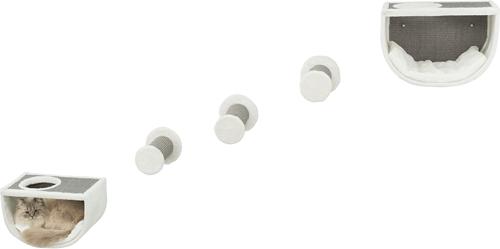 Show full view: TRIXIE Eden Wall Mounted Cat Lounge Set, Gray/White slide 3 of 7