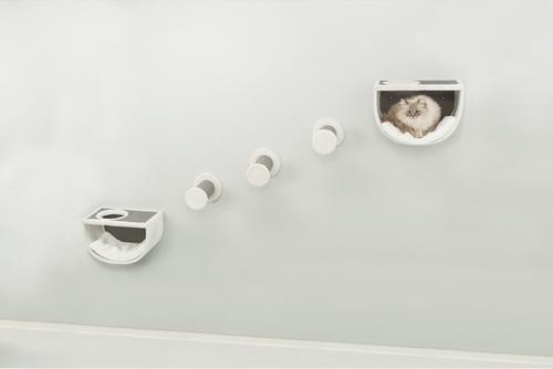 Show full view: TRIXIE Eden Wall Mounted Cat Lounge Set, Gray/White slide 5 of 7
