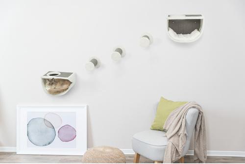 Show full view: TRIXIE Eden Wall Mounted Cat Lounge Set, Gray/White slide 7 of 7