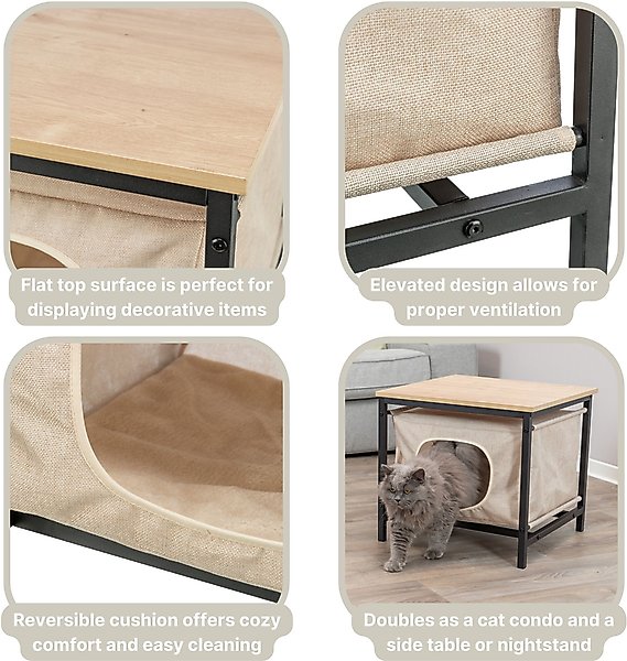 Show full view: TRIXIE Emmie Indoor Hideaway Cat Condo, Beige slide 4 of 7