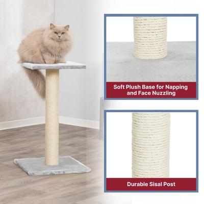 Show full view: TRIXIE Espejo 27.2-in Fleece Cat Scratching Post, Platinum Gray slide 5 of 8