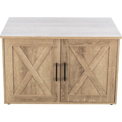 TRIXIE TRIXIE Farmhouse Cat Litter Box Enclosure, Gray, X-Large