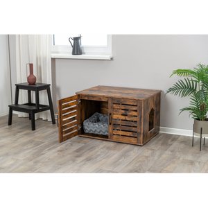 TRIXIE Farmhouse Wooden House Cat Litter Box Enclosure