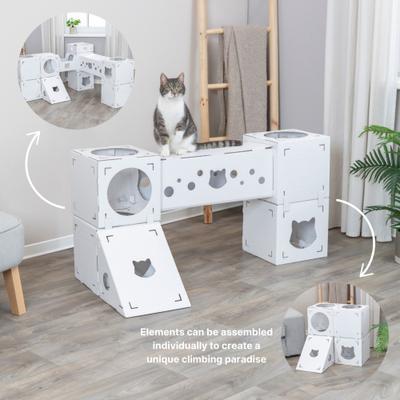 Show full view: TRIXIE Finca Felice Modular Cardboard Cat Condo, White slide 5 of 7