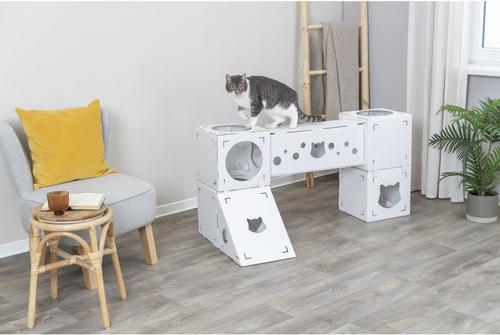 Show full view: TRIXIE Finca Felice Modular Cardboard Cat Condo, White slide 3 of 7