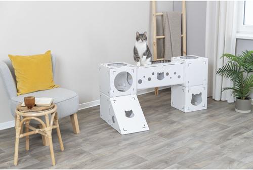Show full view: TRIXIE Finca Felice Modular Cardboard Cat Condo, White slide 6 of 7