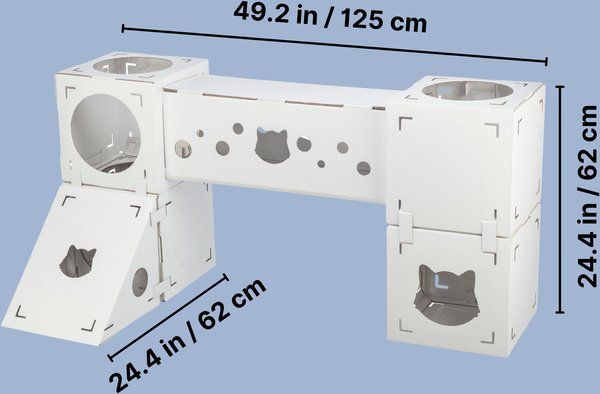 Show full view: TRIXIE Finca Felice Modular Cardboard Cat Condo, White slide 4 of 7