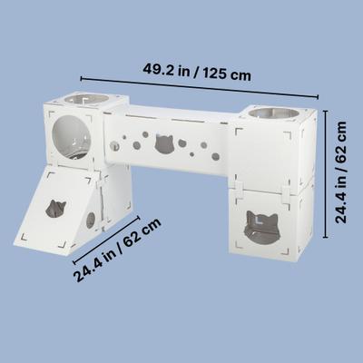 Show full view: TRIXIE Finca Felice Modular Cardboard Cat Condo, White slide 4 of 7
